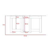 Mueble Transformable Optimus Cafe Expreso y Wengue 90 cm con Tres Puertas sin Sillas - Muebles Organizadores | Bylmo