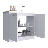 Mueble Manchester Blanco 97 cm con Dos Puertas - Gabinetes | Bylmo