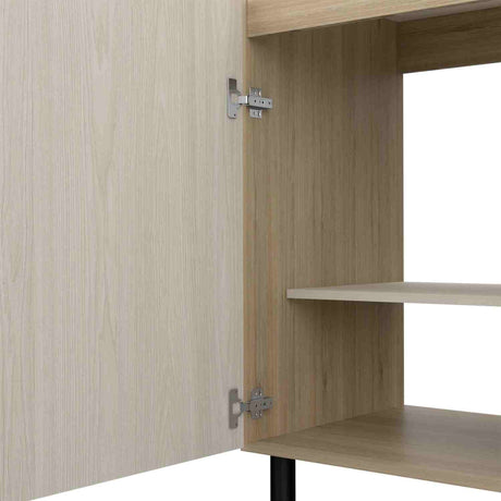 Mueble Inferior Gante Moderno Rovere y Niebla 181 cm Con Mesón en Melamina - Muebles Inferiores | Bylmo
