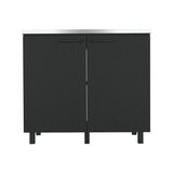 Mueble Inferior Napoles con Patas Metálicas sin Lavaplatos Wengue 100 cm Mesón Izquierdo - Muebles Inferiores | Bylmo