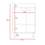 Mueble Valento Blanco 59 cm con Dos Puertas - Gabinetes | Bylmo