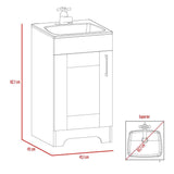 Mueble para Lavamanos Barcelona Miel 45.1x82.7cm Individual con Lavamanos con Una Puerta - Gabinetes | Bylmo