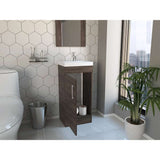 Mueble para Lavamanos Madrid Coñac 40x88cm Individual con Lavamanos con Una Puerta - Gabinetes | Bylmo