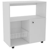 Mueble Auxiliar Austria Blanco 86 cm con Una Puerta y Una Canasta deslizable - Muebles Organizadores | Bylmo