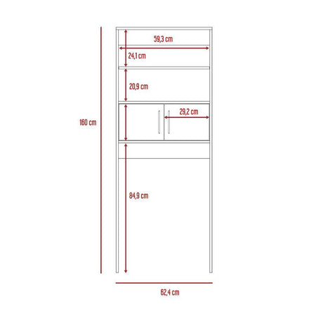 Optimizador de Baño Madrid Wengue 62x160cm sin Cajones y con Un Entrepaño - Gabinetes | Bylmo