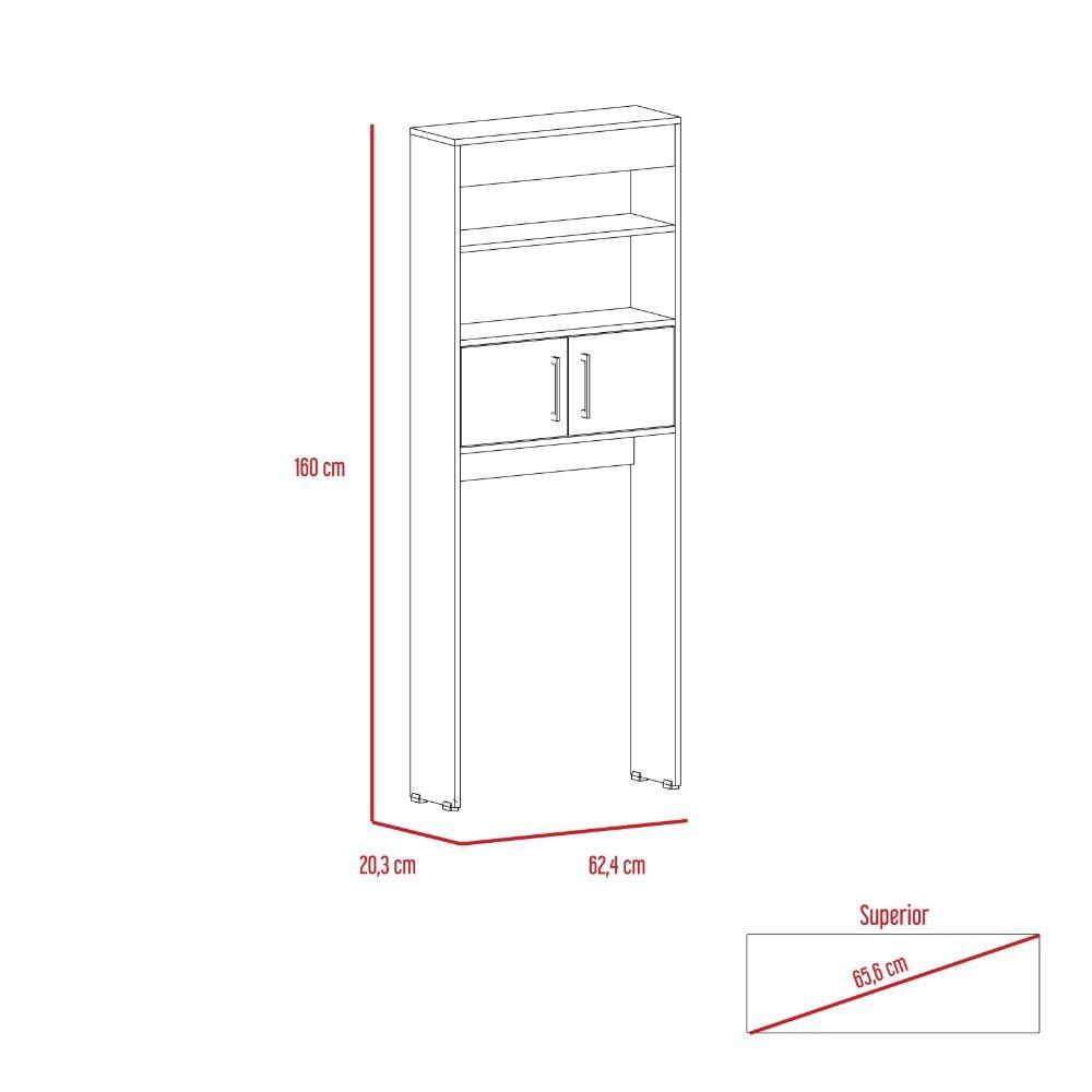 Optimizador de Baño Madrid Wengue 62x160cm sin Cajones y con Un Entrepaño - Gabinetes | Bylmo