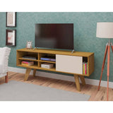 Rack Roble y Blanco 160 cm con Una Puerta - Muebles para TV | Bylmo