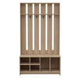 Mueble Recibidor Beijing Rovere 97 cm con Entrepaño, Zapatero y Perchero para Ropa - Bifes y Arrimos | Bylmo