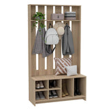 Mueble Recibidor Beijing Rovere 97 cm con Entrepaño, Zapatero y Perchero para Ropa - Bifes y Arrimos | Bylmo