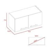 Mueble Superior de Cocina Blanco 76x37cm sin Entrepaños y con Dos Puertas - Cocinas | Bylmo