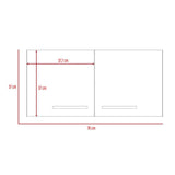 Mueble Superior de Cocina Blanco 76x37cm sin Entrepaños y con Dos Puertas - Cocinas | Bylmo