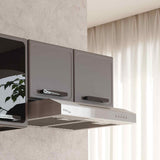 Mueble Superior de Cocina Gris 80x35cm sin Entrepaños y con Dos Puertas - Muebles Superiores | Bylmo