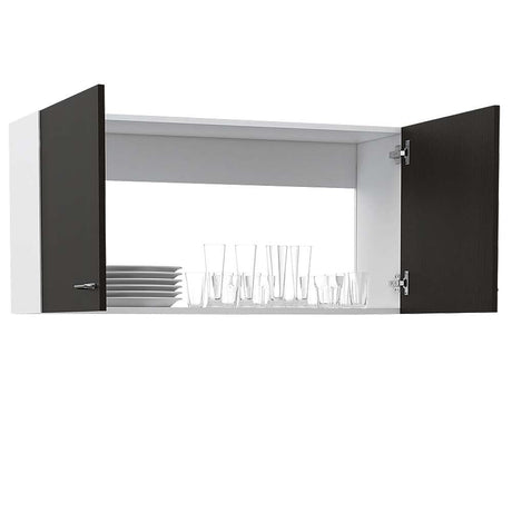 Mueble Superior de Cocina Napoles Blanco 100x49cm sin Entrepaños y con Dos Puertas - Cocinas | Bylmo