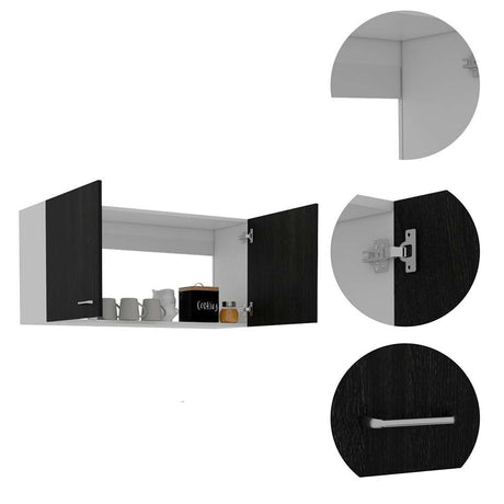 Mueble Superior de Cocina Napoles Blanco 100x49cm sin Entrepaños y con Dos Puertas - Cocinas | Bylmo