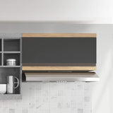Mueble Superior Maqui con Una Puerta Abatible Gris Madera 80 cm Sin Campana - Muebles Superiores | Bylmo