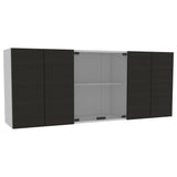 Mueble Superior con Seis Puertas Wengue y Blanco 150 cm - Cocinas | Bylmo
