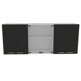 Mueble Superior con Seis Puertas Wengue y Blanco 150 cm - Cocinas | Bylmo