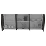 Mueble Superior con Seis Puertas Wengue y Blanco 150 cm - Cocinas | Bylmo