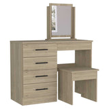 Tocador Kaia Rovere 100x126.7cm con Cuatro Cajones y con Espejo - Cajoneras | Bylmo