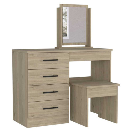 Tocador Kaia Rovere 100x126.7cm con Cuatro Cajones y con Espejo - Cajoneras | Bylmo