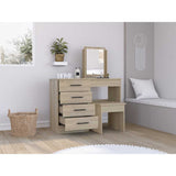 Tocador Kaia Rovere 100x126.7cm con Cuatro Cajones y con Espejo - Cajoneras | Bylmo