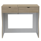 Tocador Perla Rovere y Blanco 90x40cm de Un Puesto con Un Cajón - Cajoneras | Bylmo
