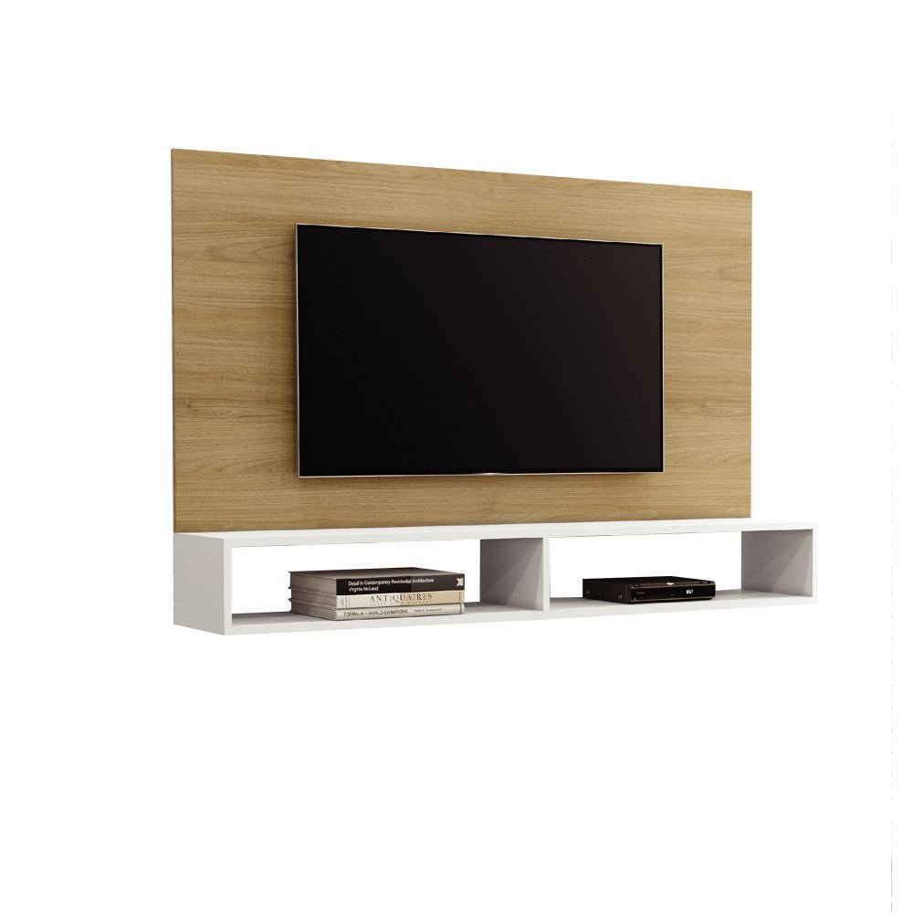 Panel Ligth Macadamia y Blanco 135 cm - Muebles para TV | Bylmo