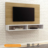 Panel Ligth Macadamia y Blanco 135 cm - Muebles para TV | Bylmo