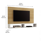 Panel Ligth Macadamia y Blanco 135 cm - Muebles para TV | Bylmo