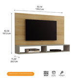 Panel Ligth Macadamia y Pecan 135 cm - Muebles para TV | Bylmo
