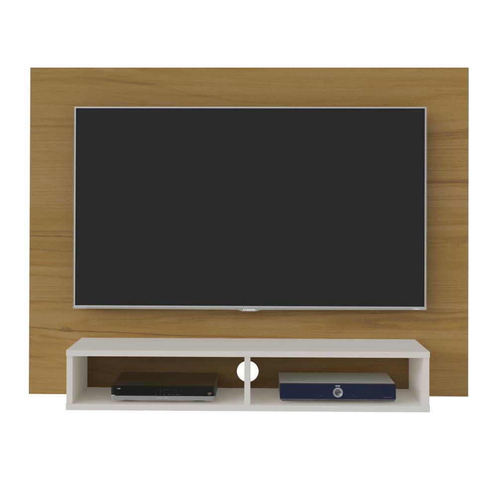 Panel Cafe y Blanco 120 cm - Muebles para TV | Bylmo