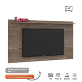 Panel de TV Canela 180x98cm para TV Hasta 55 Pulgadas con Ranuras para Cables y sin Compartimientos - Muebles para TV | Bylmo