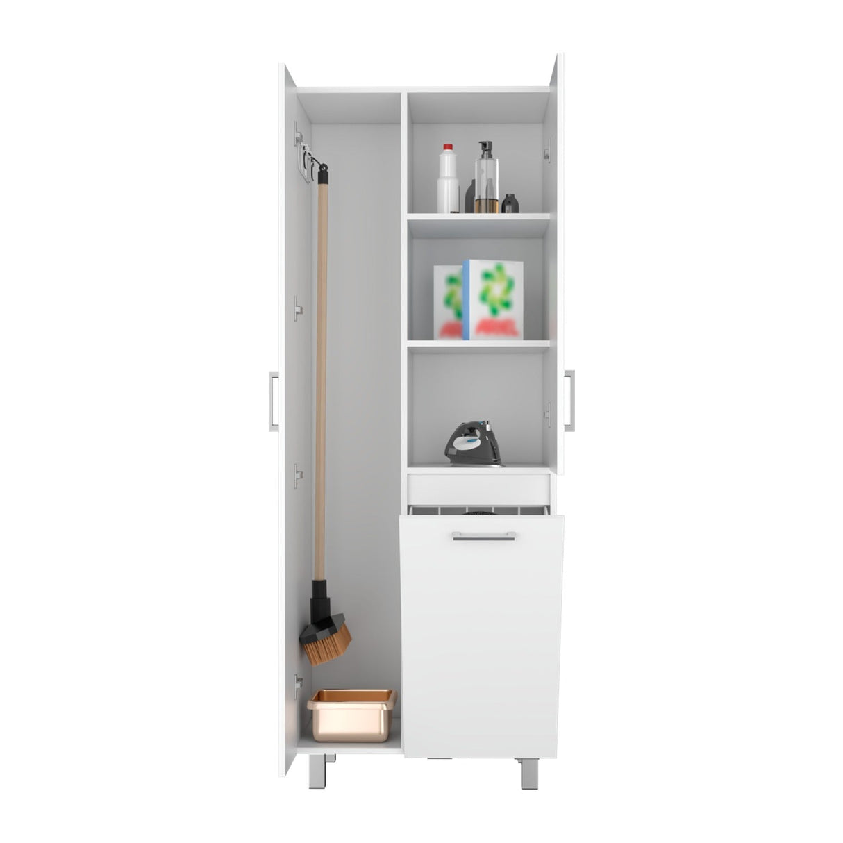Mueble de Aseo Aeria Blanco 68x180cm con Tres Puertas - Muebles de Aseo y Ropas | Bylmo