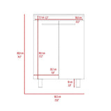 Mueble Khari Blanco 60 cm con Dos Puertas - Gabinetes | Bylmo