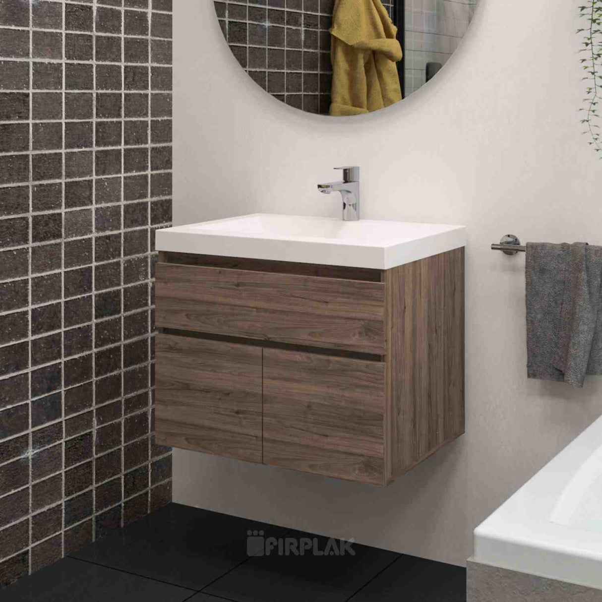 Mueble para Baño Macao Life Gracia y Sikuani 63 cm Flotante con Lavamanos Bari - Muebles para Baño | Bylmo