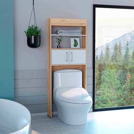 Optimizador de Baño BiColor Duna 62x160cm sin Cajones y con Un Entrepaño - Muebles para Baño | Bylmo