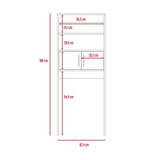Optimizador de Baño BiColor Duna 62x160cm sin Cajones y con Un Entrepaño - Muebles para Baño | Bylmo