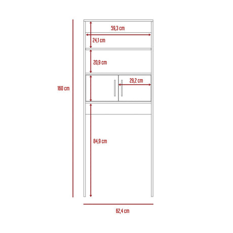 Optimizador de Baño BiColor Duna 62x160cm sin Cajones y con Un Entrepaño - Muebles para Baño | Bylmo