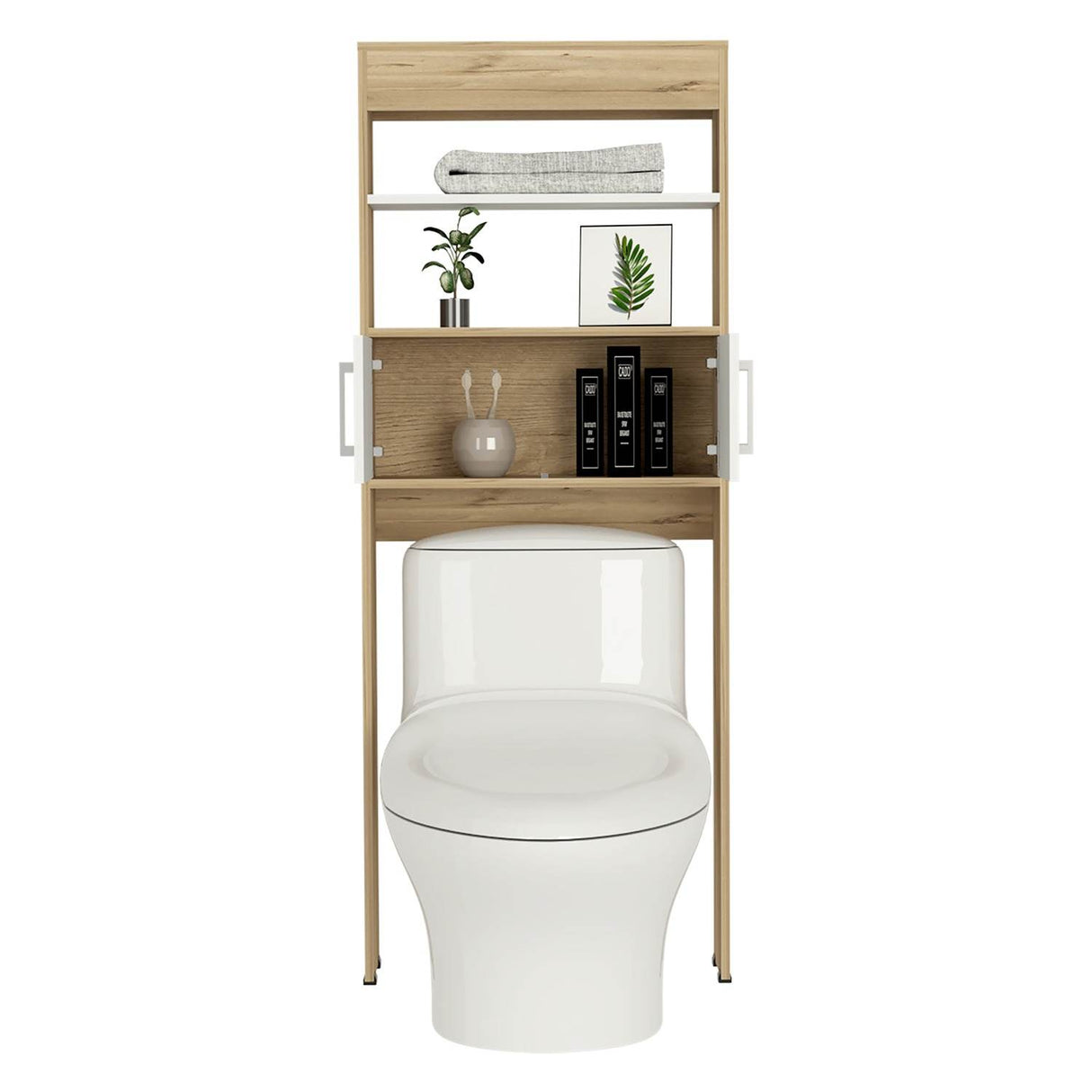 Optimizador de Baño BiColor Duna 62x160cm sin Cajones y con Un Entrepaño - Muebles para Baño | Bylmo