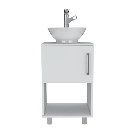 Mueble para Lavamanos Gouda Blanco 45x89cm Individual con Lavamanos con Una Puerta - Muebles para Baño | Bylmo