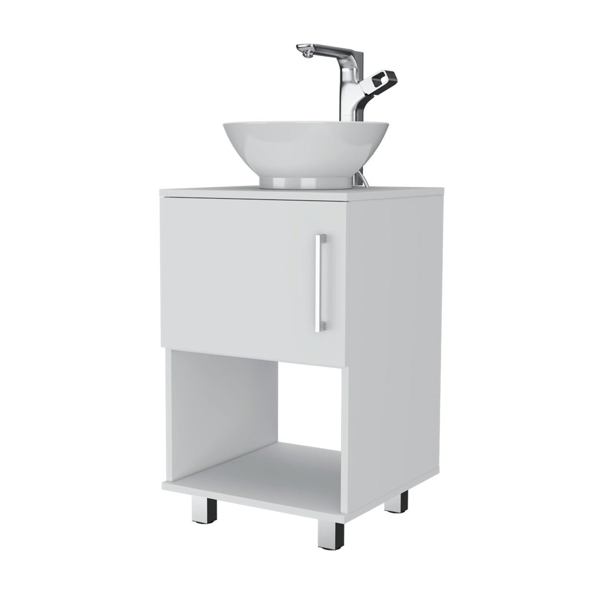Mueble para Lavamanos Gouda Blanco 45x89cm Individual con Lavamanos con Una Puerta - Muebles para Baño | Bylmo