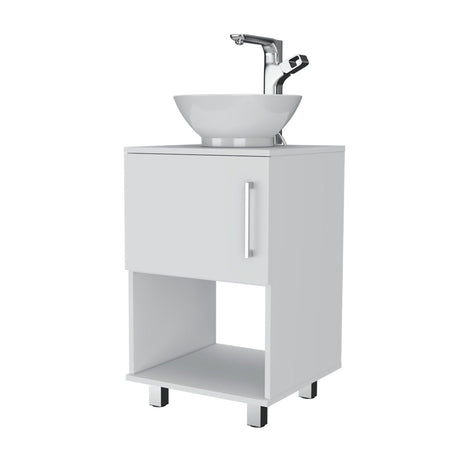 Mueble para Lavamanos Gouda Blanco 45x89cm Individual con Lavamanos con Una Puerta - Muebles para Baño | Bylmo