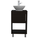 Mueble para Lavamanos Gouda Wengue 45x89cm Individual con Lavamanos con Una Puerta - Muebles para Baño | Bylmo