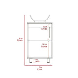Mueble para Lavamanos Gouda Wengue 45x89cm Individual con Lavamanos con Una Puerta - Muebles para Baño | Bylmo