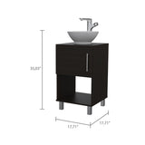 Mueble para Lavamanos Gouda Wengue 45x89cm Individual con Lavamanos con Una Puerta - Muebles para Baño | Bylmo