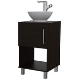 Mueble para Lavamanos Gouda Wengue 45x89cm Individual con Lavamanos con Una Puerta - Muebles para Baño | Bylmo