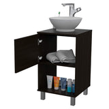 Mueble para Lavamanos Gouda Wengue 45x89cm Individual con Lavamanos con Una Puerta - Muebles para Baño | Bylmo
