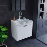 Mueble para Lavamanos Graz Blanco 45x38cm Individual con Lavamanos y con con Una Puerta - Muebles para Baño | Bylmo