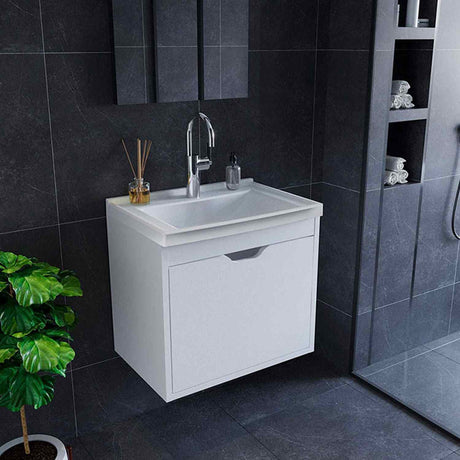 Mueble para Lavamanos Graz Blanco 45x38cm Individual con Lavamanos y con con Una Puerta - Muebles para Baño | Bylmo