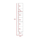 Mueble Columna para Baño Laurent Plomo 30x180cm sin Cajones y con Un Entrepaño - Muebles para Baño | Bylmo